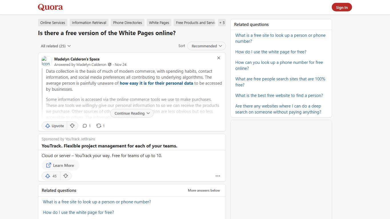 Is there a free version of the White Pages online? - Quora